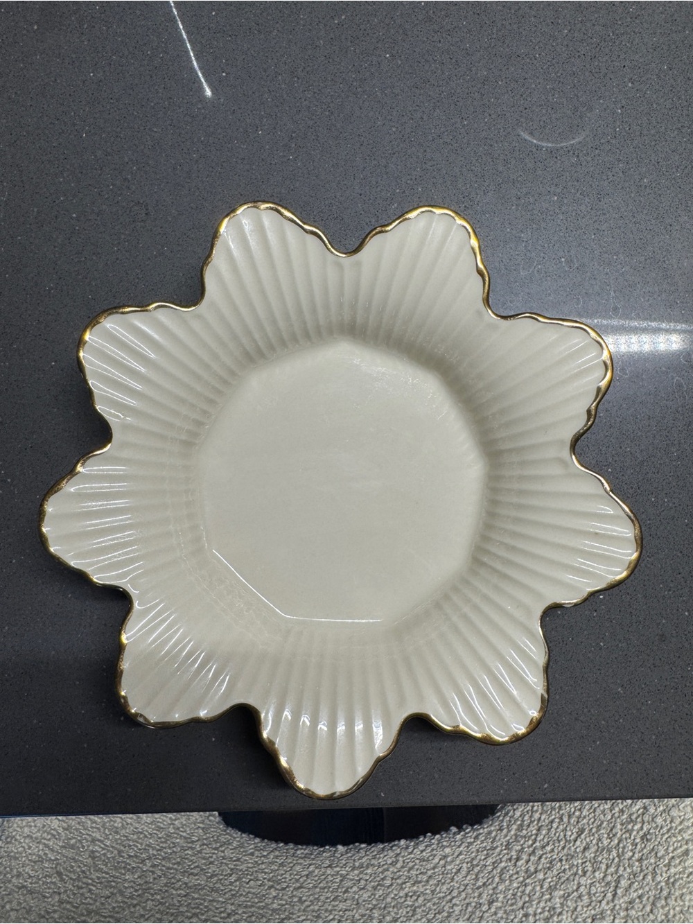Vintage Lenox Scalloped Gold Rim Dish